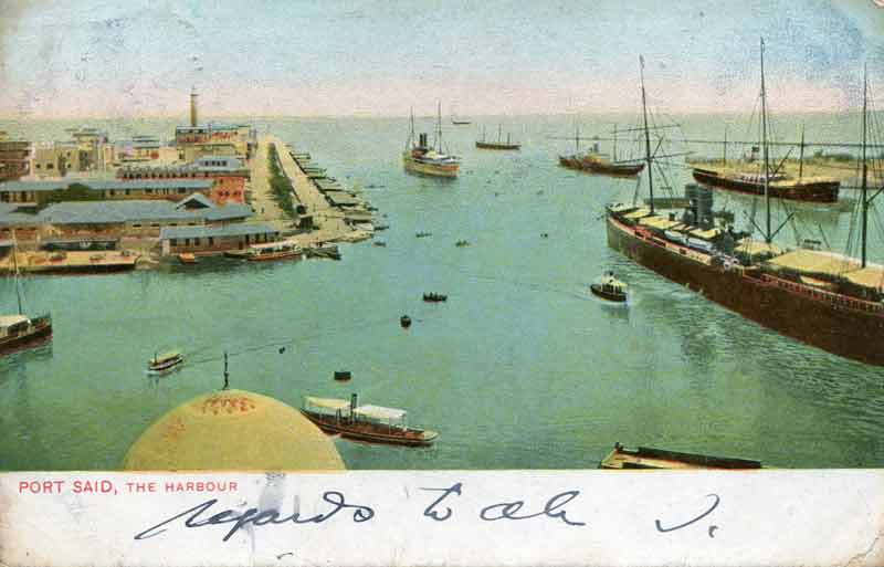 Port Said, The Harbour around 1900