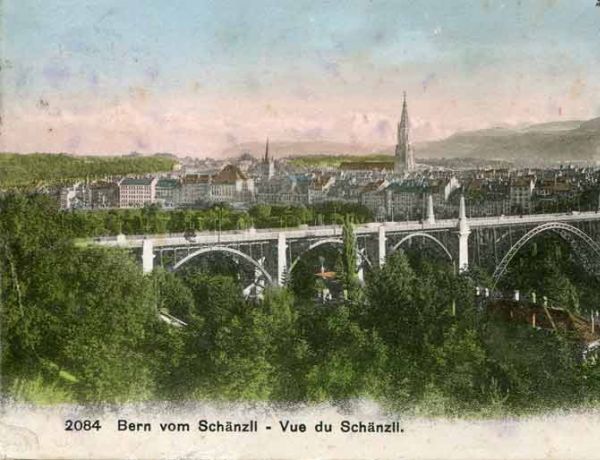 Bern, Blick vom Schänzli um 1908