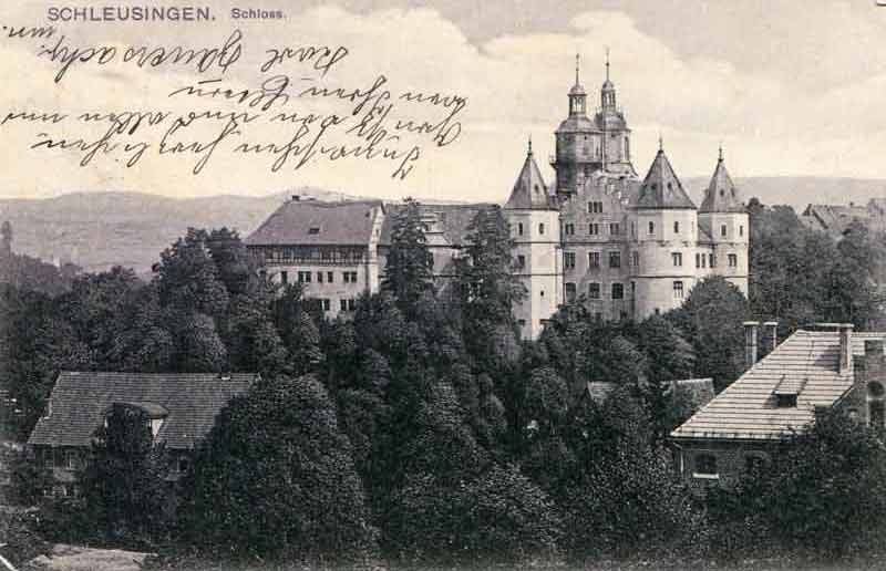 Schleusingen, Schloss Bertholdsburg,Postkarten an Dora